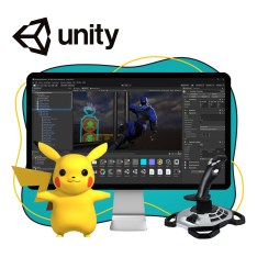 Мир игр на Unity 2D на популярном движке + AI-помощники - КИБЕРшкола программирования для детей, компьютерные курсы для школьников, начинающих и подростков - KIBERone г. Ханты-Мансийск