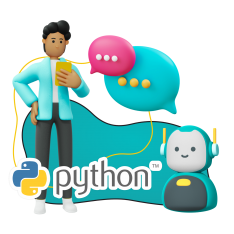 Умный чат-бот на Python - КИБЕРшкола программирования для детей, компьютерные курсы для школьников, начинающих и подростков - KIBERone г. Ханты-Мансийск